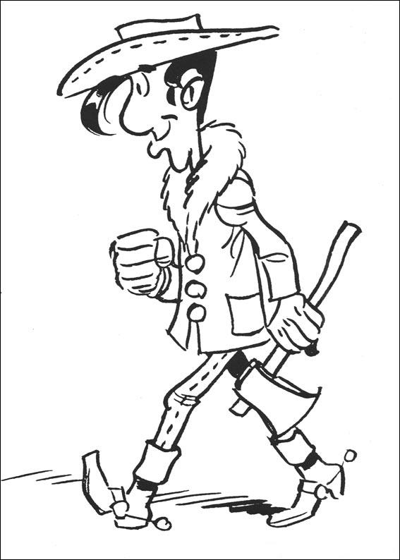 Plansa de colorat cu Lucky Luke 17 9